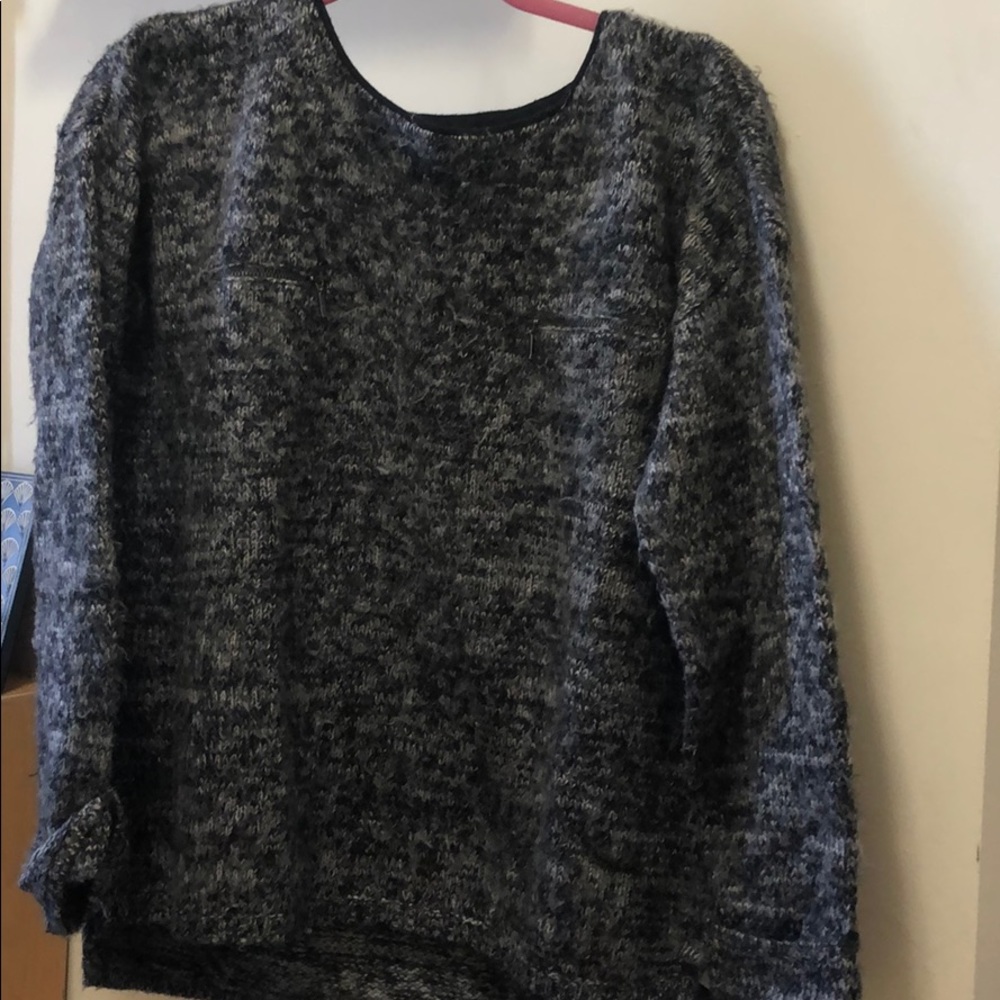 Topshop grey/black front double pocket sweater